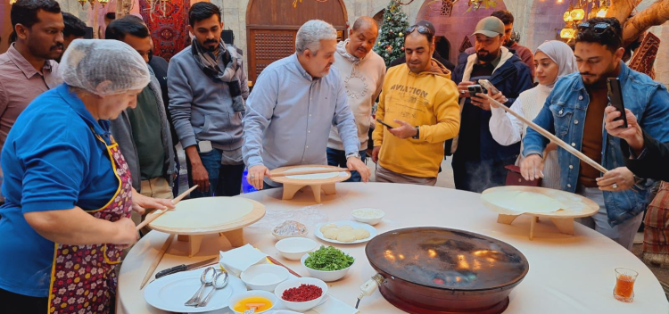 Azerbaijani street food in Baku featuring qutab flatbread everyday working-class dishes in Azerbaijani cuisine